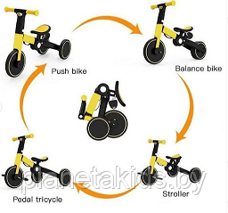 Велосипед - беговел 2в1, съёмные педали, складной, 3 цвета, арт.T801 - фото 1 - id-p127293353