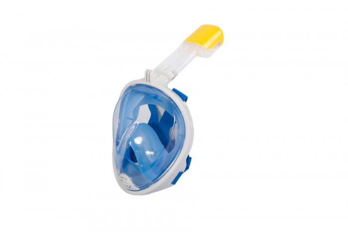 Маска для плавания и снорклинга с креплением для экшн-камеры, голубая, S,M (Mask for snorkeling), Bradex SF - фото 1 - id-p167455522
