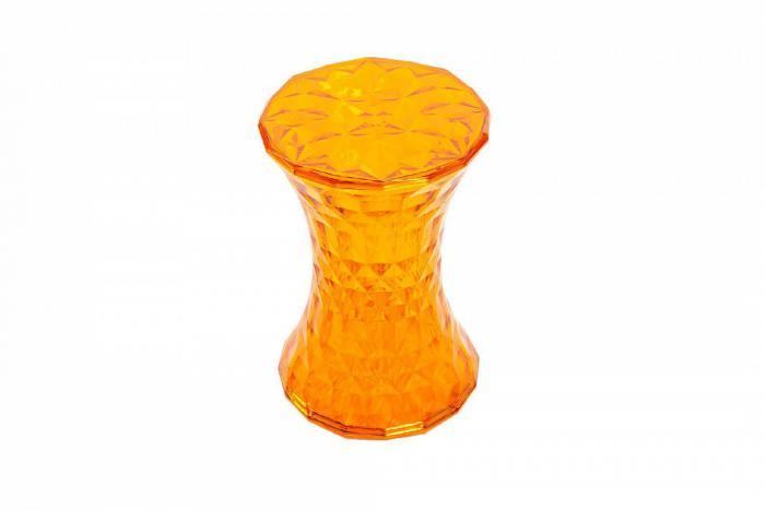 Стул-пуф Stone прозрачный оранжевый (131-APC T-ORANGE09), Bradex FR 0056 - фото 1 - id-p167455554