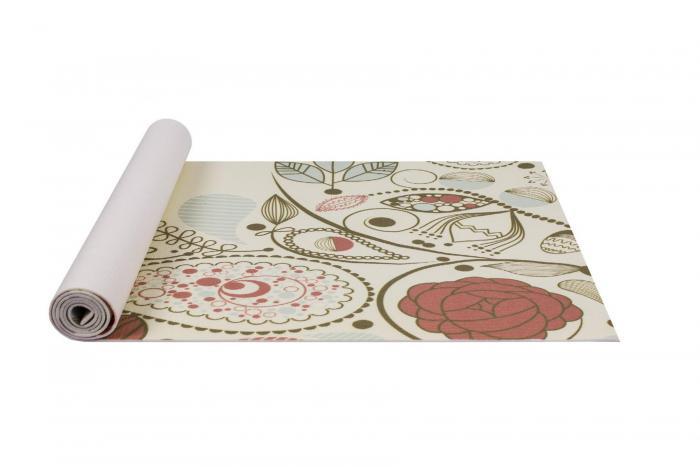 Коврик для йоги и фитнеса 173*61*0,4 с рисунком ФЛАУЭР (Yoga mat 173*61*0,4 with picture beige), Bradex SF - фото 7 - id-p167455602