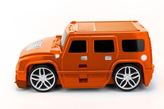 Чемодан детский «ВНЕДОРОЖНИК» оранжевый (Suitcase-car orange), Bradex DE 0405 - фото 1 - id-p167455637