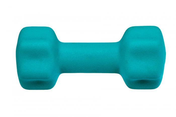 Гантель неопреновая, 3 кг, голубая (Neoprene dumbbell 3 kg blue 7466 c), Bradex SF 0543 - фото 3 - id-p167455649