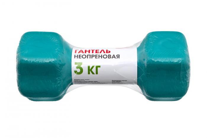 Гантель неопреновая, 3 кг, голубая (Neoprene dumbbell 3 kg blue 7466 c), Bradex SF 0543 - фото 9 - id-p167455649