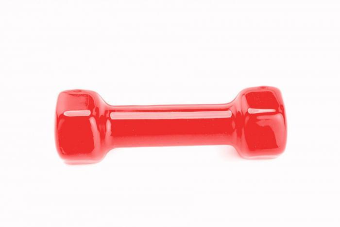 Гантель обрезиненная 5 кг, красная (rubber covered barbell 5 kg RED), Bradex SF 0167 - фото 2 - id-p167455653