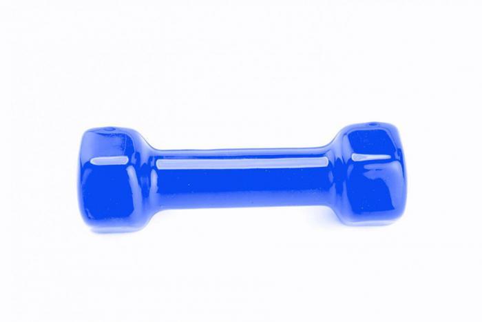 Гантель обрезиненная 5 кг, синяя (rubber covered barbell 5 kg BLUE), Bradex SF 0168 - фото 2 - id-p167455656
