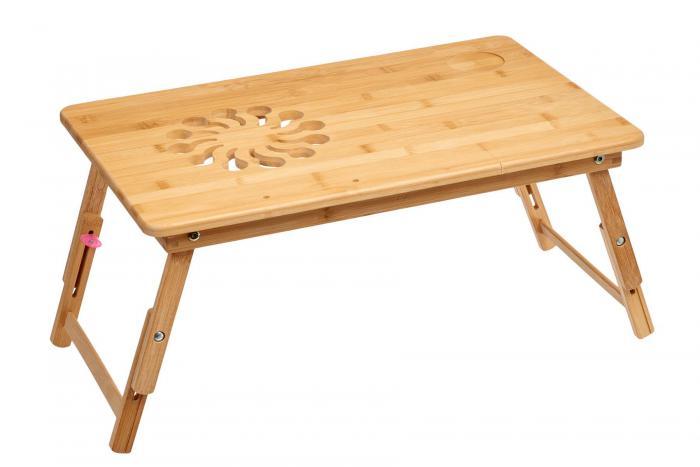 Столик-трансформер для ноутбука, планшета и завтрака в постели (Wooden table for breakfast in bed and laptop),