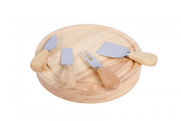Набор для резки сыра из 4-х приборов и деревянной доски «РОКФОР» (Circo Cheese Board Set), Bradex TK 0090 - фото 1 - id-p167455786