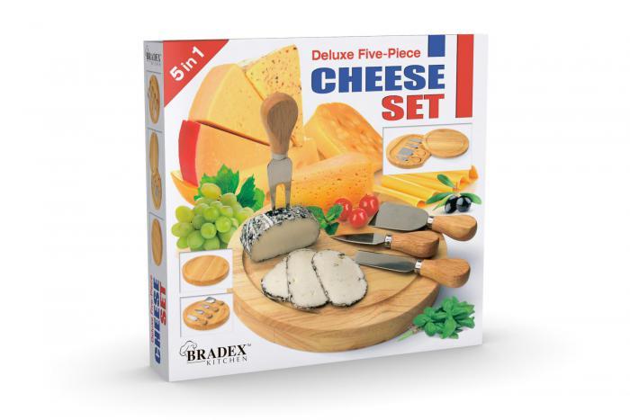 Набор для резки сыра из 4-х приборов и деревянной доски «РОКФОР» (Circo Cheese Board Set), Bradex TK 0090 - фото 8 - id-p167455786