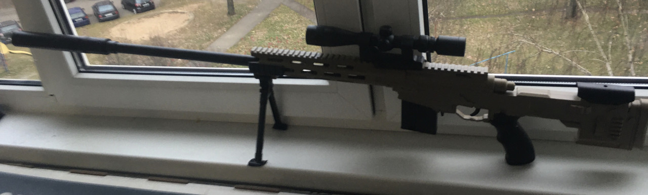 Снайперская винтовка пневматическая детская с оптическим прицелом, 114 см - фото 2 - id-p167622438