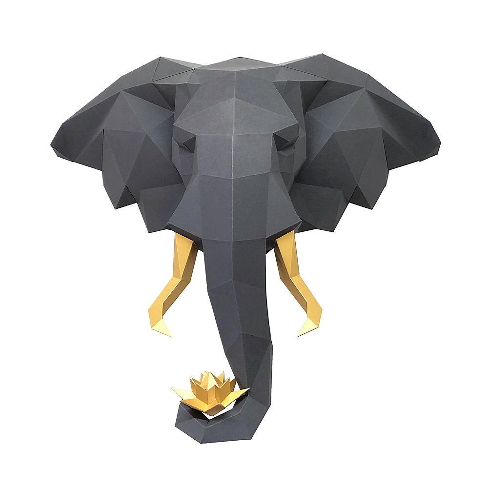 3Д Оригами Слон и Лотос / 3D Оригами / Конструктор / Paperraz / Паперраз
