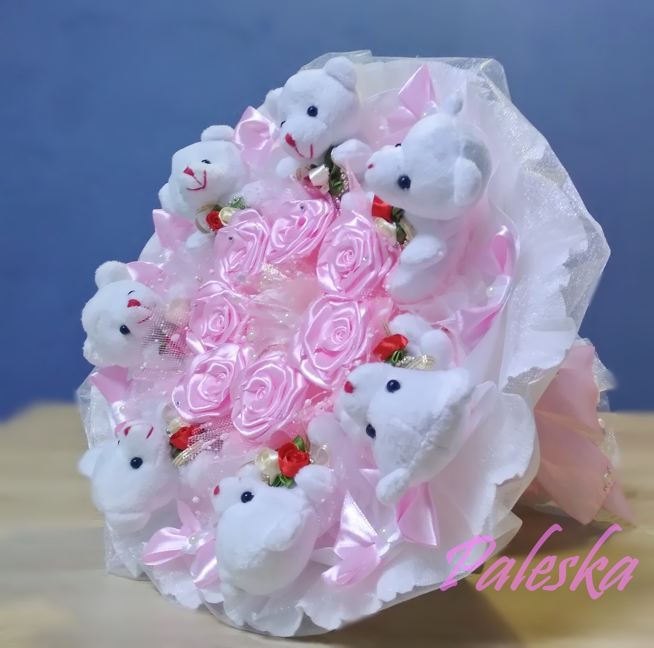Букет из мягких игрушек, мишек, БР0707
