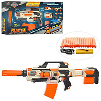 Игровой автомат-бластер NERF нерф с присосками и фонариком на аккумуляторе (аналог Nerf)