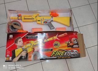 Детский пулемет fire storm 7005 аналог нерф Nerf , бластер с мягкими пулями - фото 3 - id-p167622835