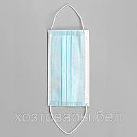 Маска медицинская трехслойная, белая