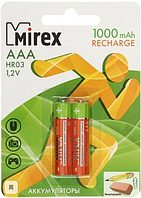 Аккумулятор Ni-MH Mirex HR03 / AAA 1000 mAh 1,2 V, в упаковке 2 штуки, (2/20/100), ecopack, цена за 1 штуку