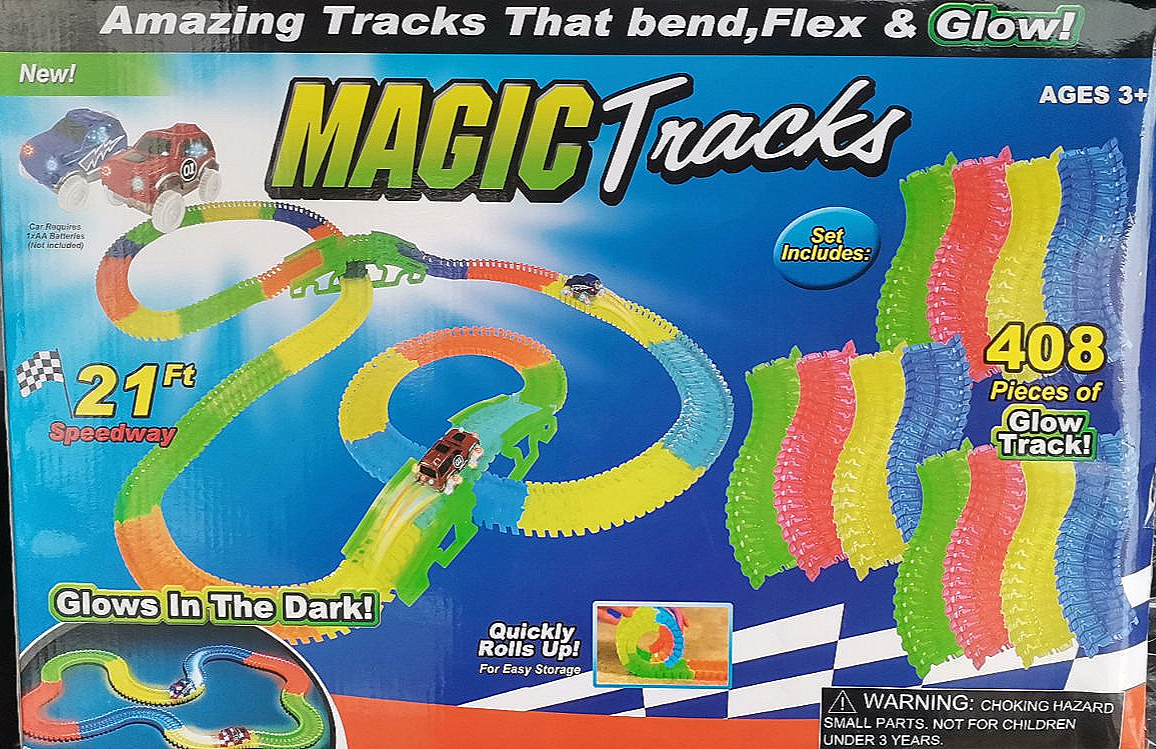 Гоночная трасс Мэждик трек DIY track Magic tracks 408 дет, 2 машинки 669-5 - фото 1 - id-p69471431