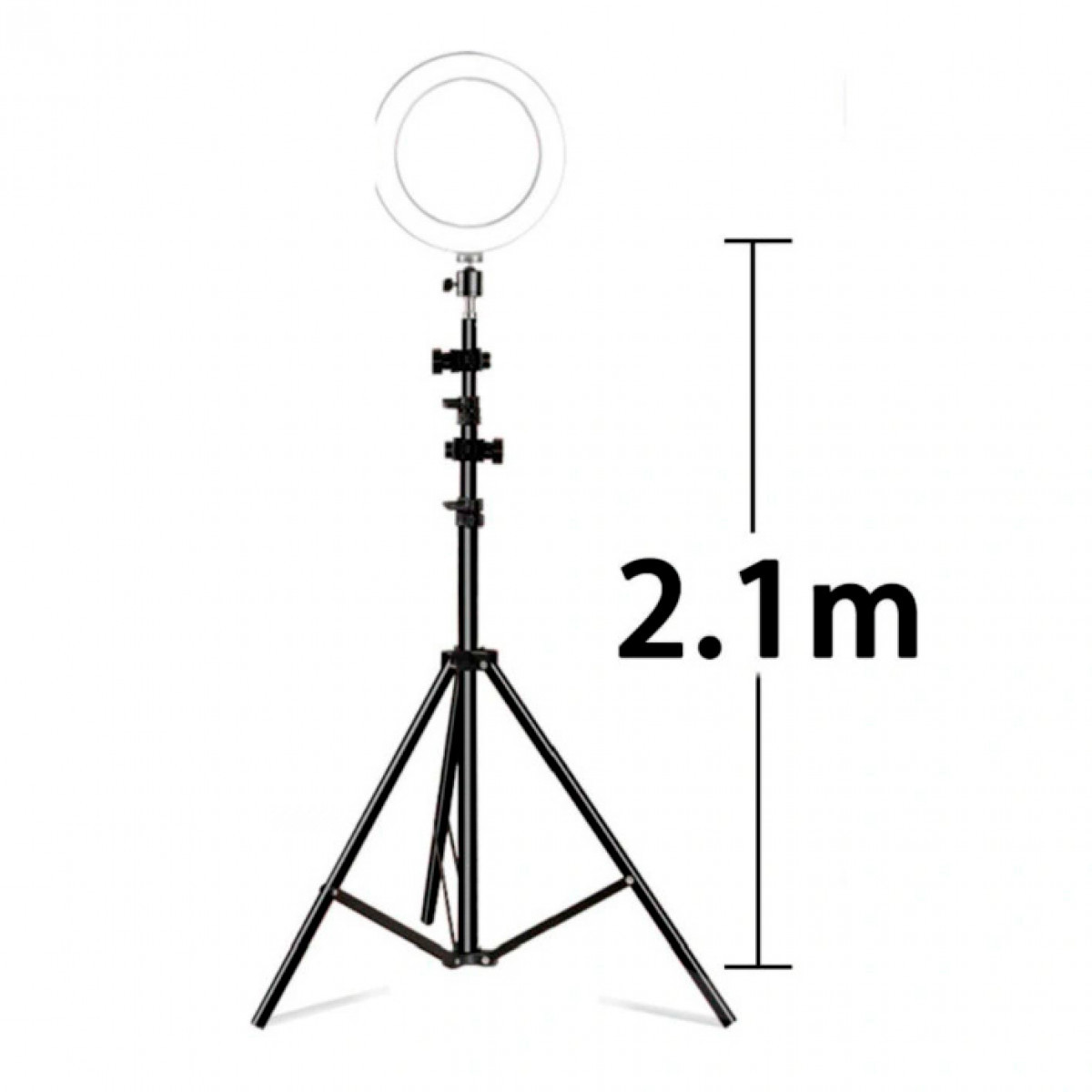 Штатив для кольцевой лампы 2,1 метр металлический - фото 1 - id-p167637667