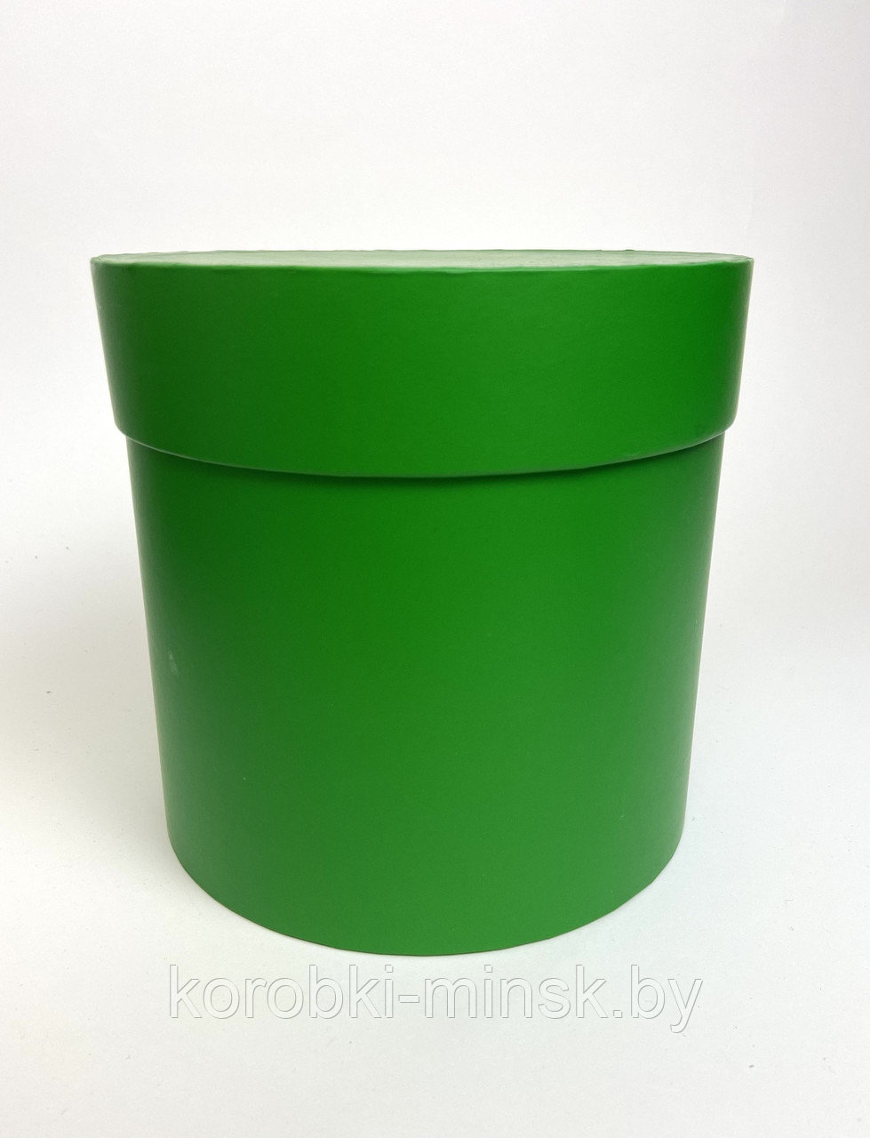Шляпная коробка эконом вариант 18 см. Цвет: Лесной зеленый БЕЗ ЛЕНТЫ