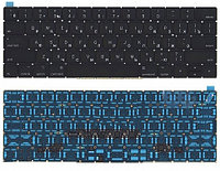 Клавиатура для ноутбука Apple MacBook A1706, Late 2016 - Mid 2017, черная, с подсветкой, плоский Enter