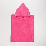 Полотенце-пончо Крошка Я «Гномик», цвет розовый, размер 24-32, 100 % хлопок, 320 г/м2, фото 3
