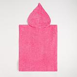 Полотенце-пончо Крошка Я «Гномик», цвет розовый, размер 24-32, 100 % хлопок, 320 г/м2, фото 8