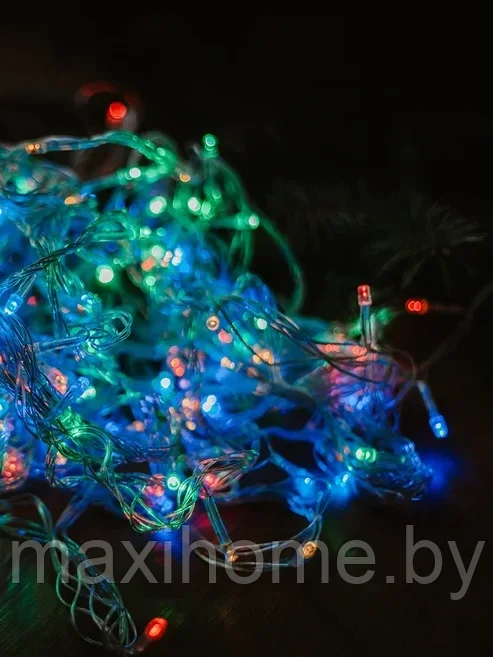 Гирлянда 50 led (цветная, прозрачный, 5)