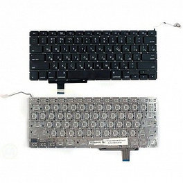 Клавиатура для ноутбука Apple MacBook A1297 черная, плоский Enter