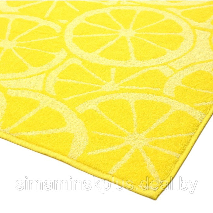 Полотенце махровое Lemon color, 100х150 см, цвет жёлтый - фото 5 - id-p167658973