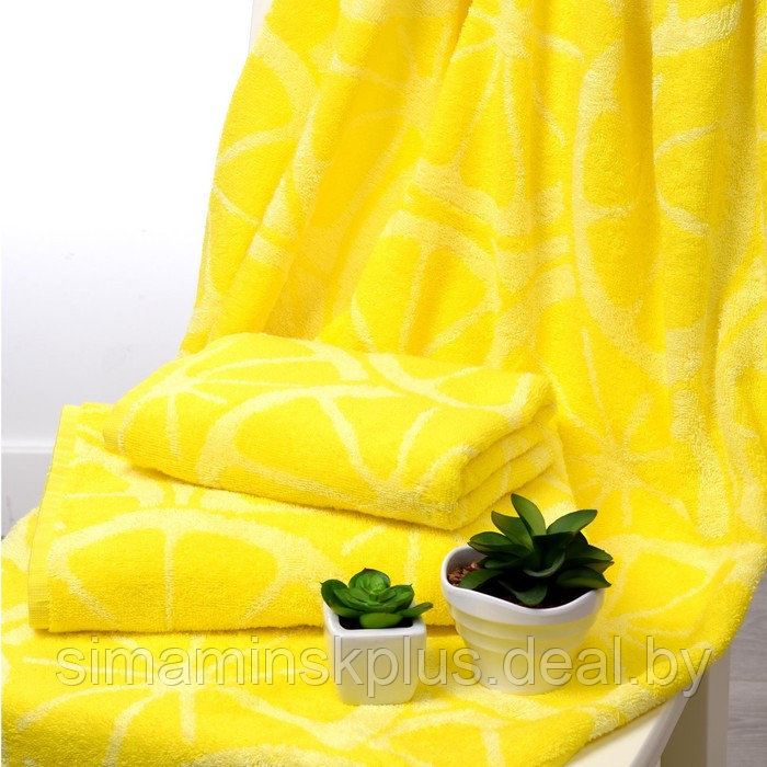 Полотенце махровое Lemon color, 100х150 см, цвет жёлтый - фото 6 - id-p167658973