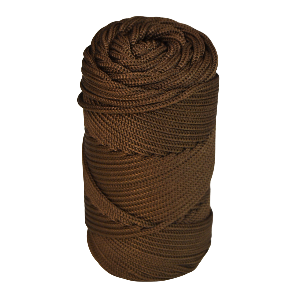 Шнур полиэфирный плетеный, д.3мм, коричневый, бобина (50м) - фото 1 - id-p167669810