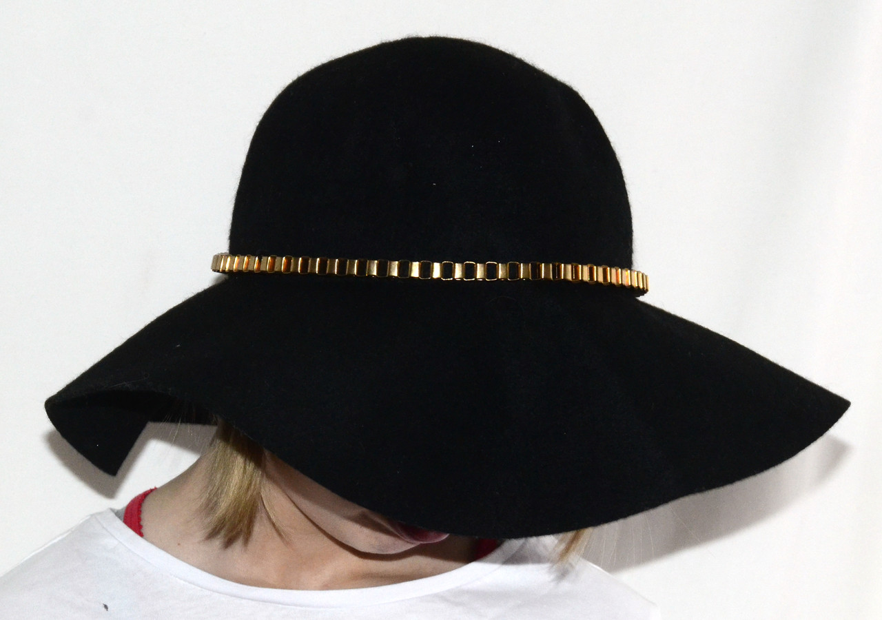 Шляпа флоппи широкополая черная - фото 3 - id-p167676875