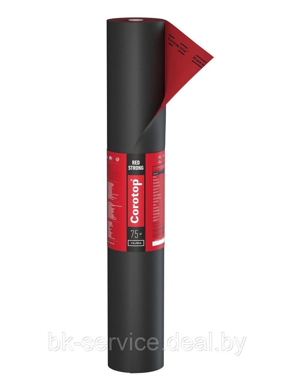 Гидроизоляционная мембрана Corotop Red Strong+ с самоклеющимися полосами 1,5х50 м., 180 гр/м2 - фото 2 - id-p167678939