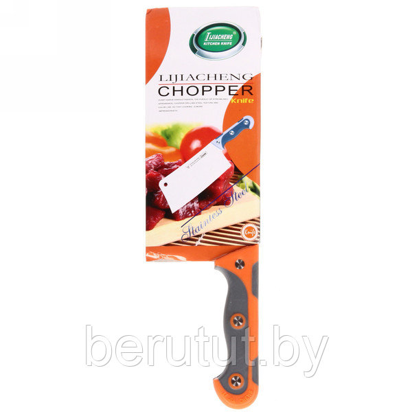 Топорик нож кухонный Lijiacheng CHOPPER с двухкомпонентной ручкой (лезвие 20 см) - фото 3 - id-p167681231
