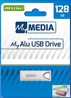 Флэш-накопитель металл 32ГБ USB 3.2 MyMedia MyAlu, серебро, арт.69276