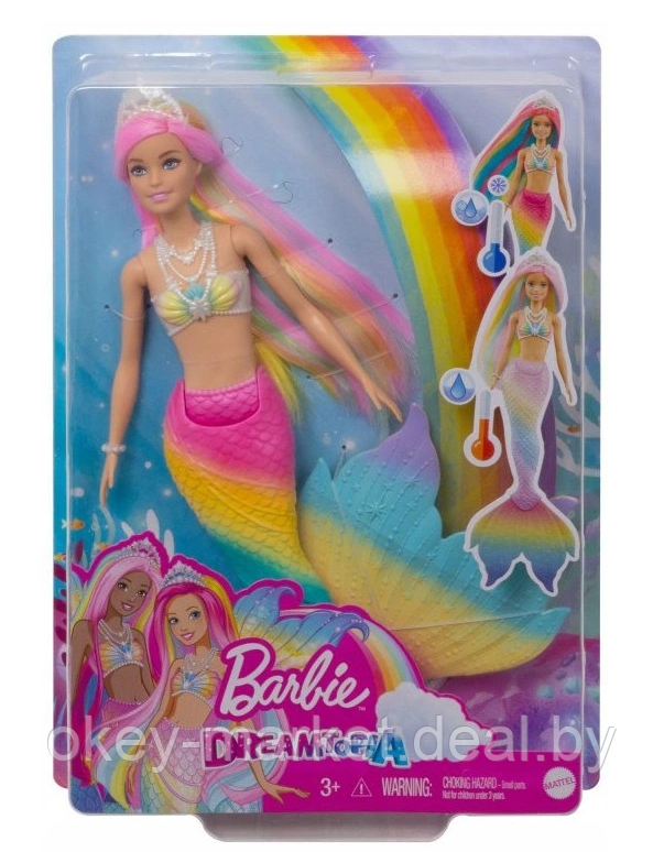 Кукла Barbie Dreamtopia Русалочка меняющая цвет в воде GTF89 - фото 7 - id-p167681237