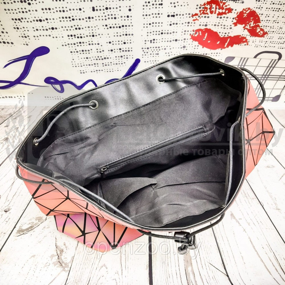 Светящийся неоновый рюкзак-сумка Хамелеон. Светоотражающий рюкзак Абстракция - фото 10 - id-p101881169