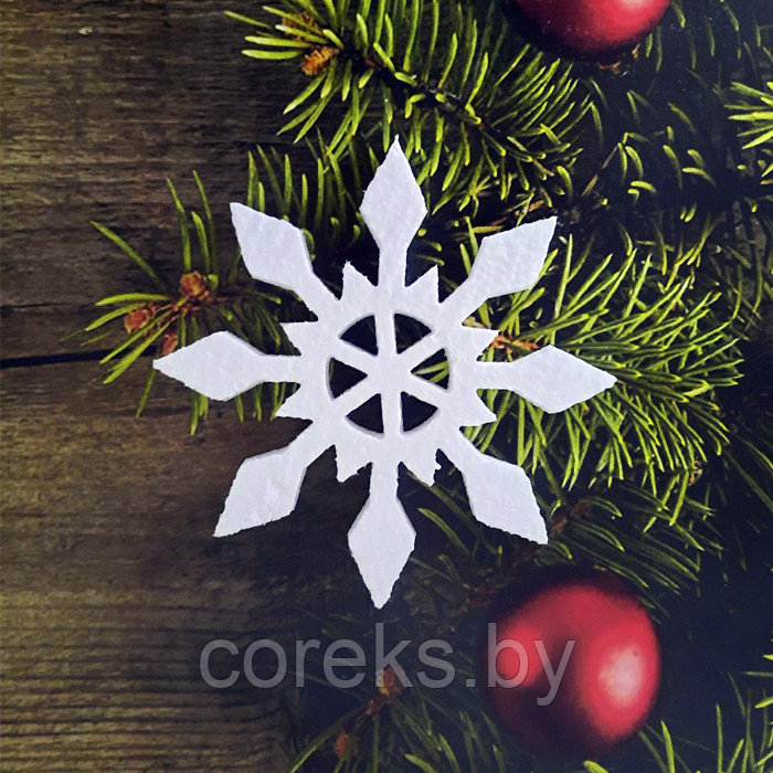 Снежинка из пенопласта (Размер 13*13 см) №34