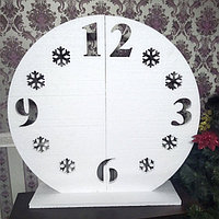 Часы из пенопласта на подставке ( размер 85*85 см) №50