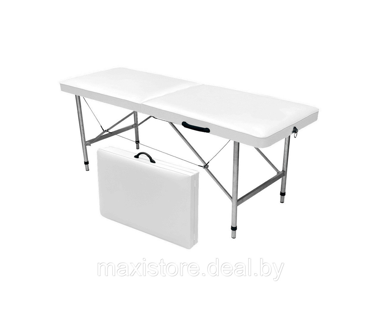 Косметологическая кушетка Mass-stol 180х60хРВ см (белый) + подушка - фото 1 - id-p167697912