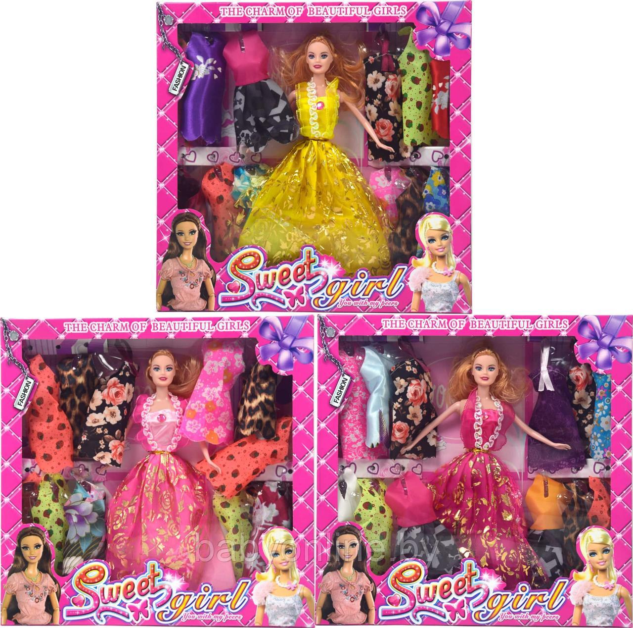 Набор кукла Барби с одеждой 12 платьев арт YX003B - фото 1 - id-p167699020