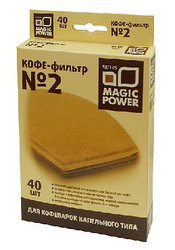 MP-CF2 бумажный кофе-фильтр № 2, 1 компл. MAGIC POWER