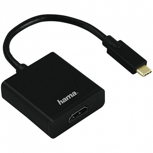 H-135726, HDMI (f) - USB Type-C (m), GOLD , круглое, 0.1м, черный (00135726) Адаптер HAMA - фото 1 - id-p167707359