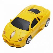 Мышь машинка «Lambo» CBR беспроводная сувенирная желтая