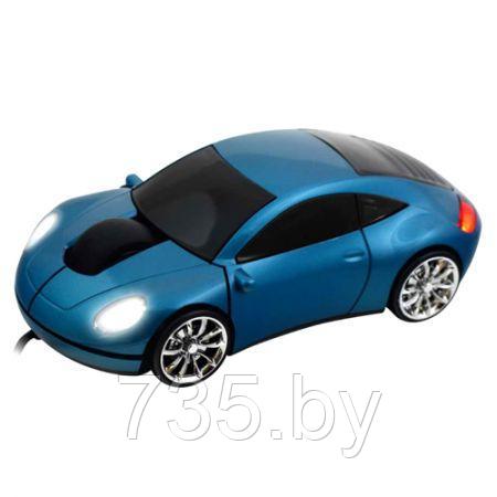 Мышь машинка CBR MF-500 Lazaro проводная в виде автомобиля голубая pors - фото 1 - id-p167709735