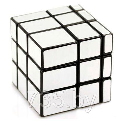 Зеркальный Кубик Рубика 3х3х3 серебристый в подарочной упаковке