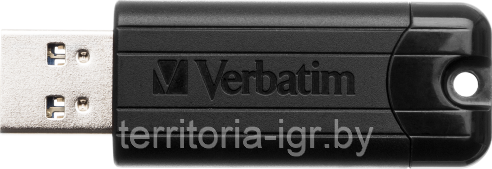 USB-накопитель 3.2 Gen 1 64Gb PinStripe черный Verbatim - фото 3 - id-p167696525