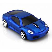 Мышь машинка беспроводная "Fer-i" синяя подарочная в виде автомобиля