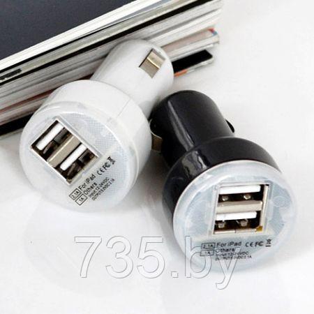 Адаптер автомобильный с 12-24 V на 2 USB порта - фото 1 - id-p167710056