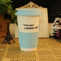 Термокружка "Бумажный стаканчик" керамическая голубой Im not a paper cup