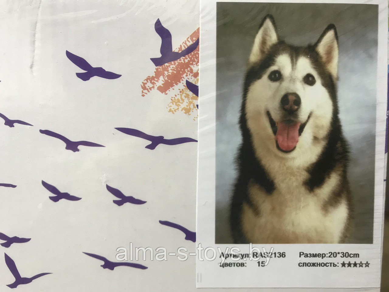Рисование по номерам пёс
